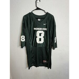 Nike Michigan State Spartans Green Football Jersey #8 Mens Size XXL VINTAGE